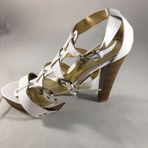 WILD DIVA white and gold platforms - Picture 2 of 6